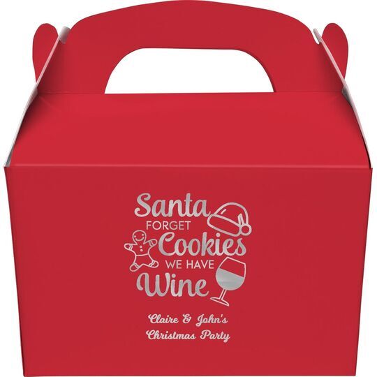 Santa Forget Cookies Gable Favor Boxes